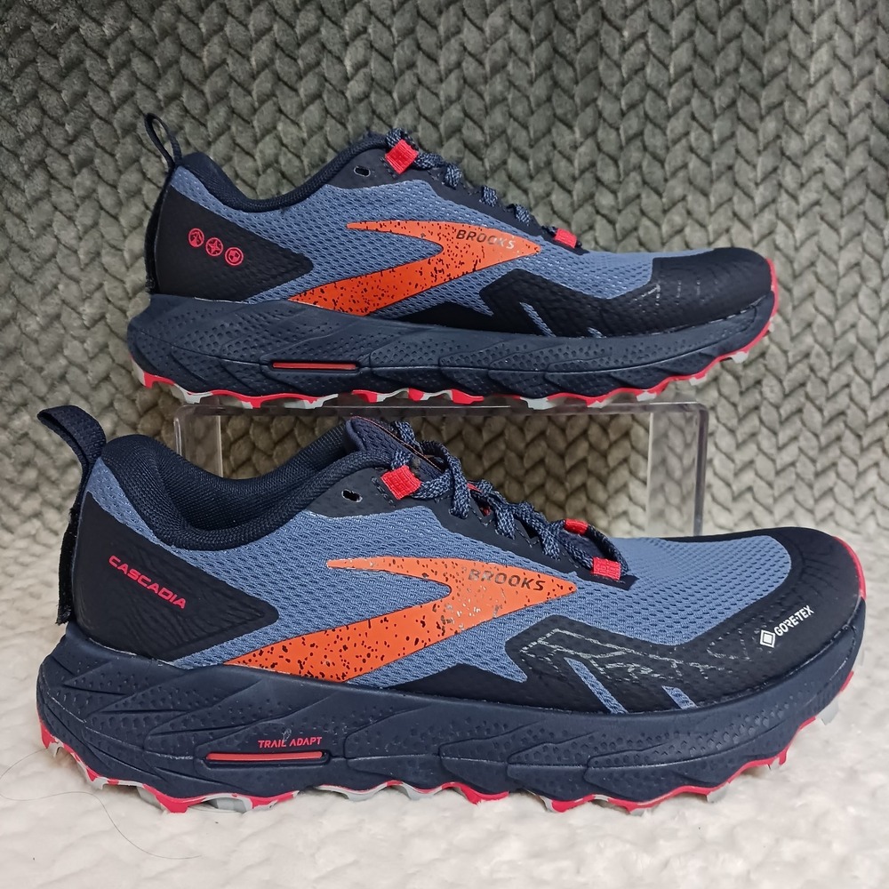 Brooks Cascadia 17 GORE-TEX Navy Bittersweet Women's Walking Running Shoes Sz 8